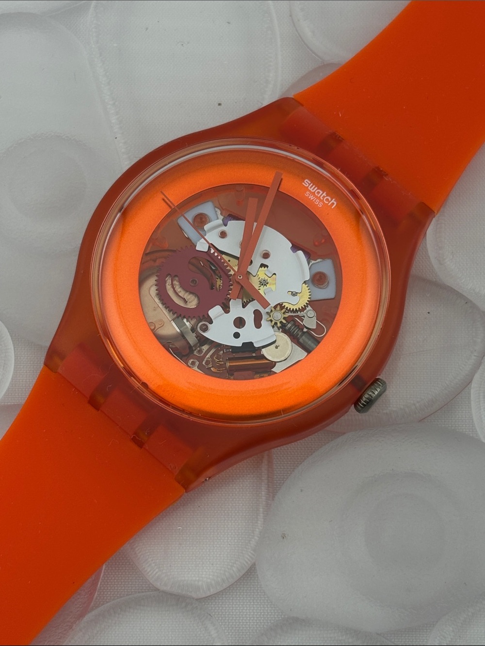 Swatch Watch - SUOO100 - ORANGISH LACQUERED